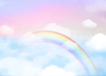 Rainbow on the sky poster