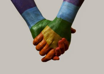 Rainbow hands poster