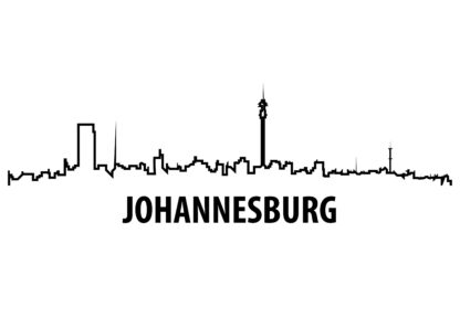 Johannesburg outline illustration poster