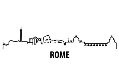 Rome outline illustration poster
