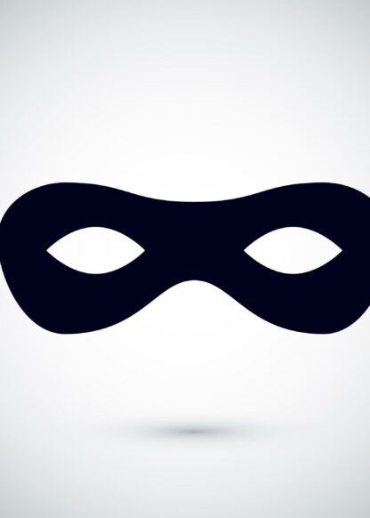 Black party mask in carnival incognito masquerade poster