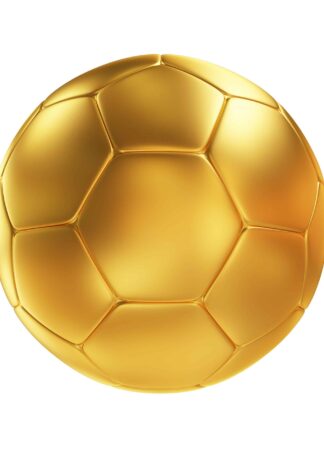 Golden soccer ball poster