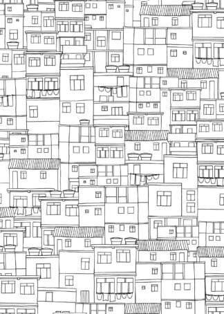 Favelas seamless pattern illustration poster