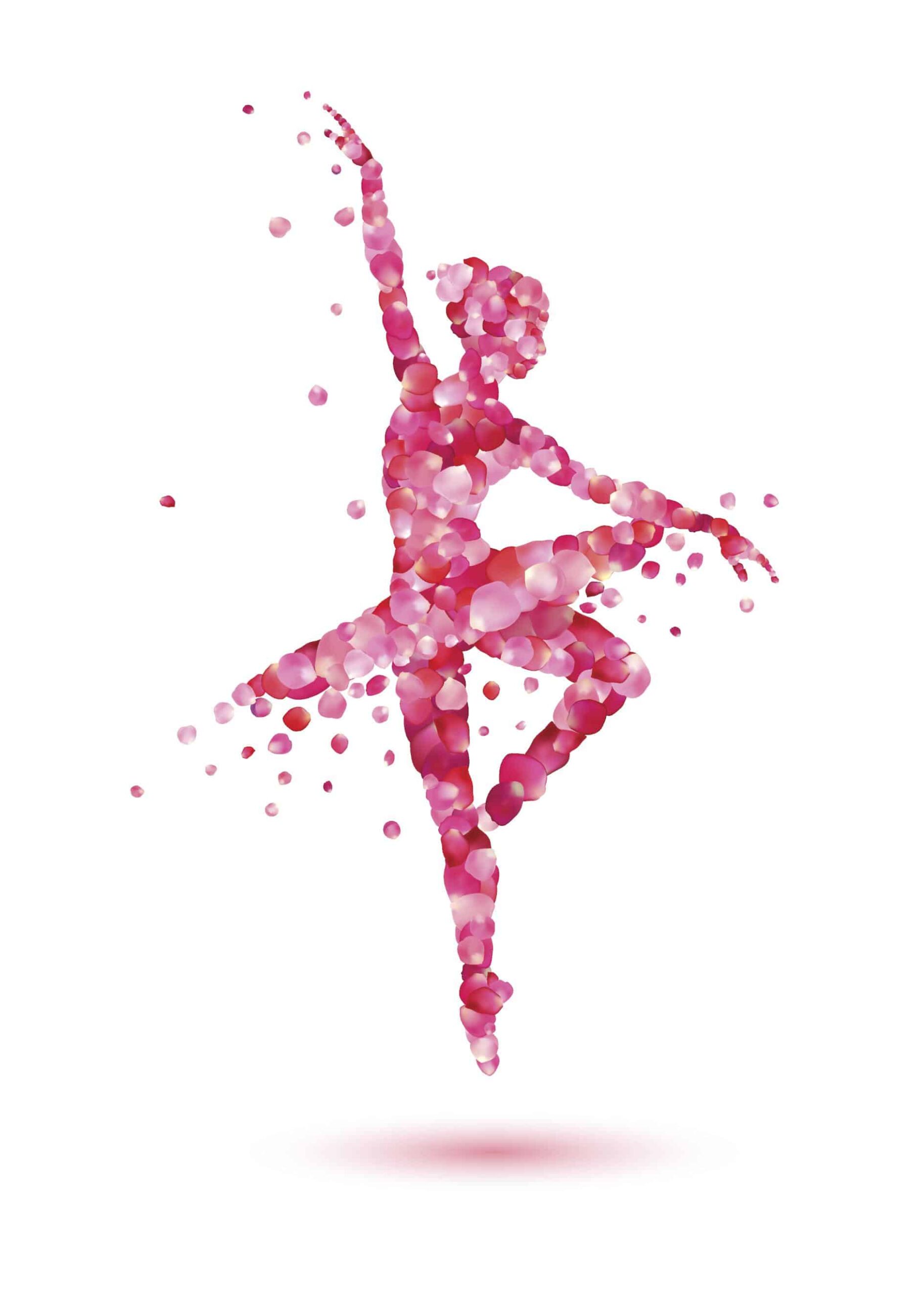 Силуэт балерины розовый