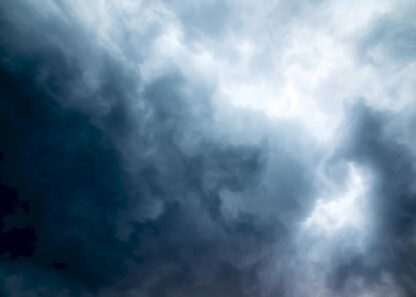 Stormy sky with dark clouds poster