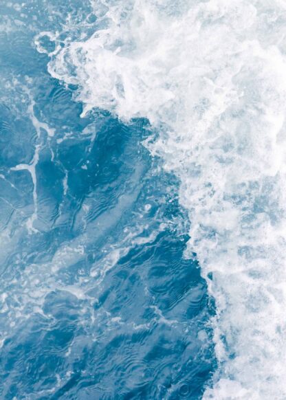 Pale blue sea wave poster