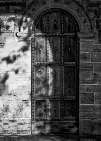 The Regency period design door in black and white poster