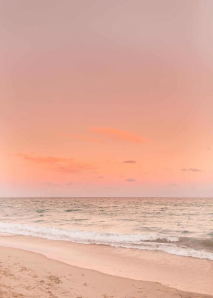 Pastel beach sky poster
