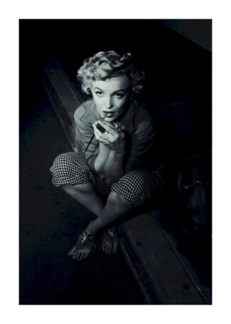 Marilyn sitting in the street poster