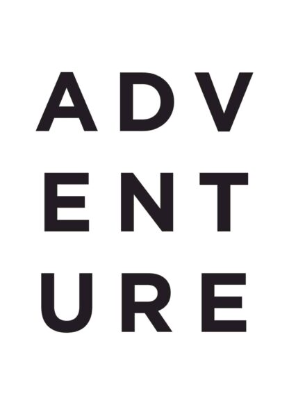 Adventure text poster