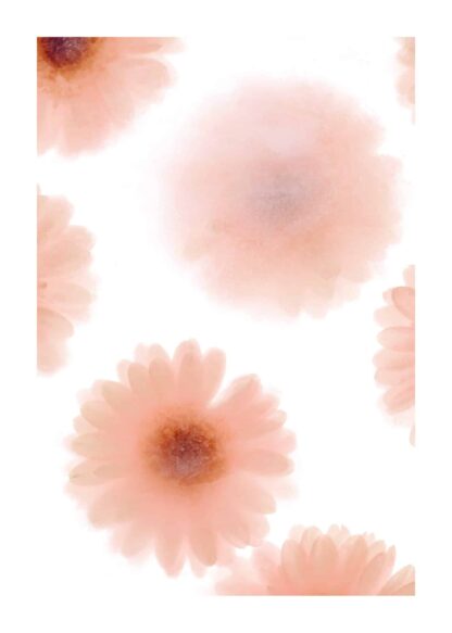 Flower-like pattern watercolor poster