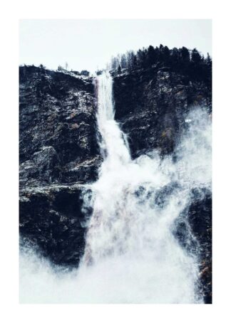 Waterfall viewed from below poster