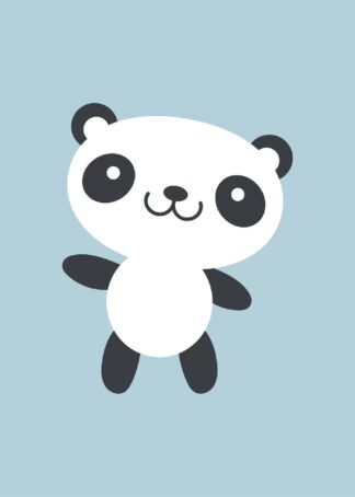 Cute panda kid poster