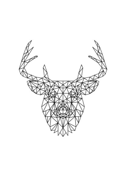 Reindeer antler geometrical poster