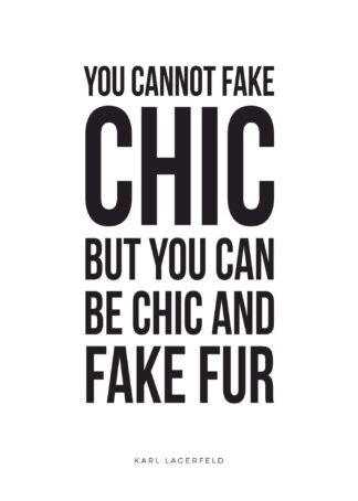 Karl Lagerfeld’s fake fur quote poster