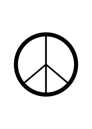 Peace symbol illustration poster