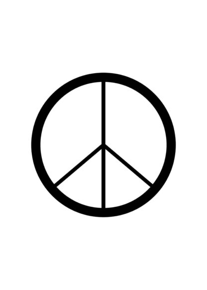 Peace symbol illustration poster