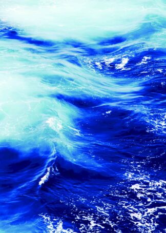 Fancy blue ocean waves poster