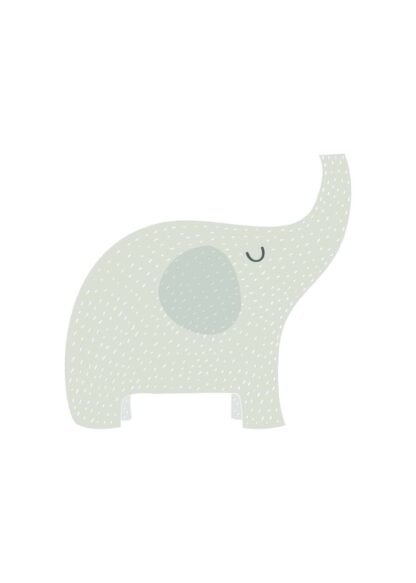 Happy elephant for kids room poster