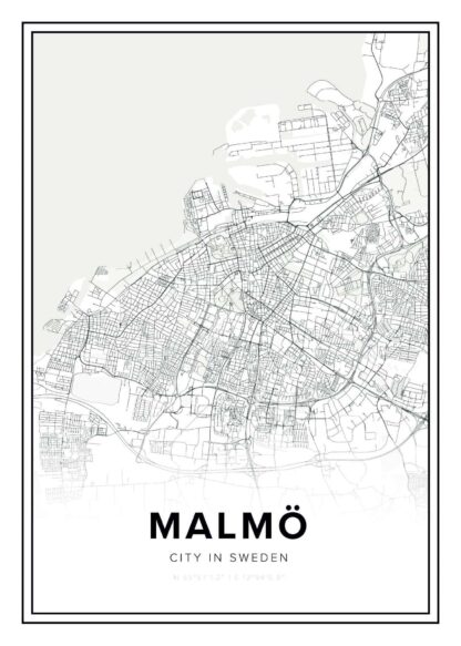 Malmö map poster