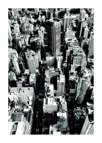 Big city black and white poster