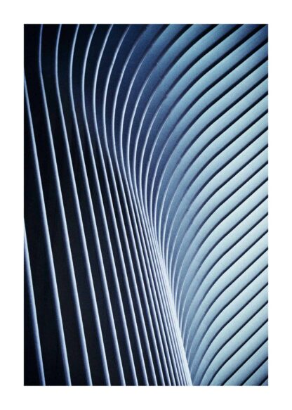 Parallel wavy lines abstract poster