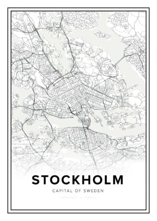 Stockholm map poster
