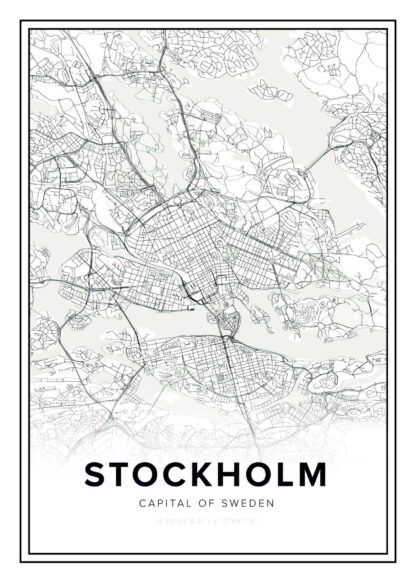 Stockholm map poster