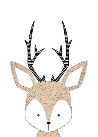 Cute reindeer poster