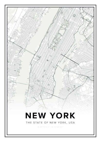 New York map poster