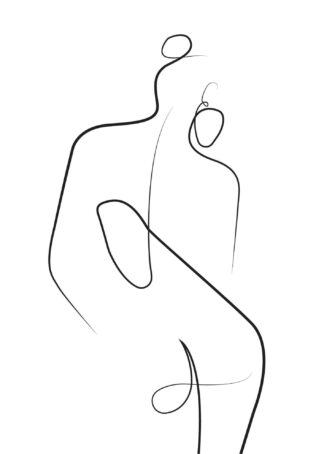Abstract figure line art No.8 poster