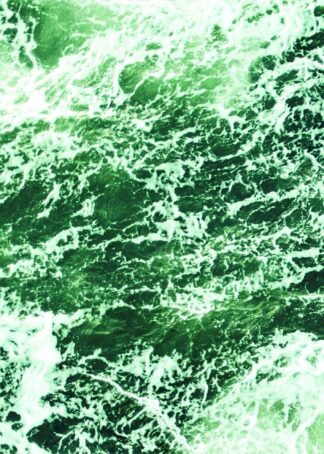 Ocean sea foam in emerald green poster