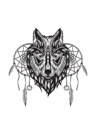 Spirit Wolf illustration poster