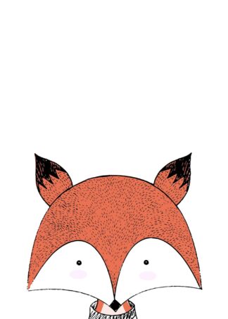 Cute hairy fox poster