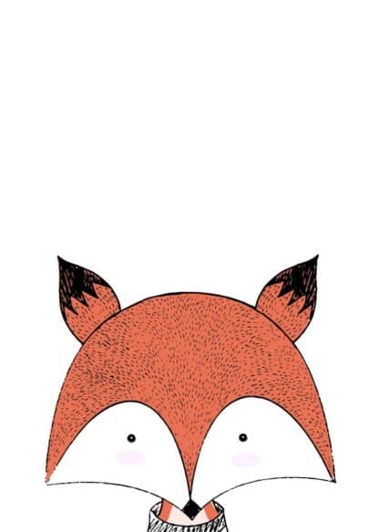 Cute hairy fox poster