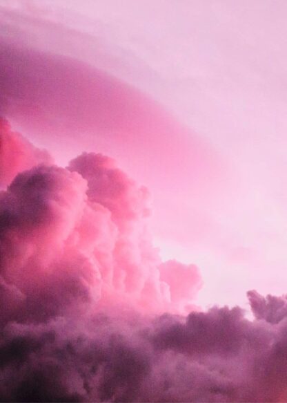 Pink sunset above cloud poster