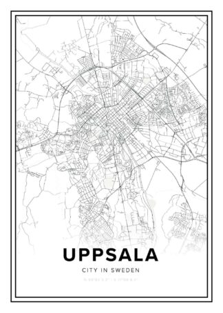 Uppsala map poster