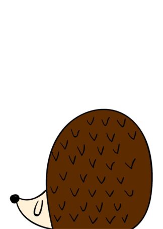 Cartoon hedgehog for kids poster