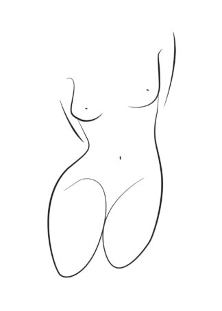 Abstract figure line art No.6 poster