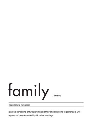 Family definition text poster