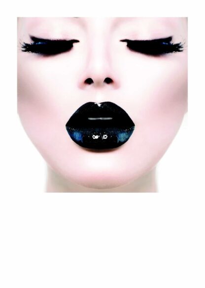 Black lips illustration poster