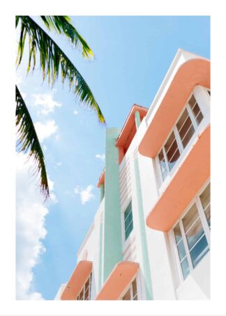 Pastel tropical hotel poster