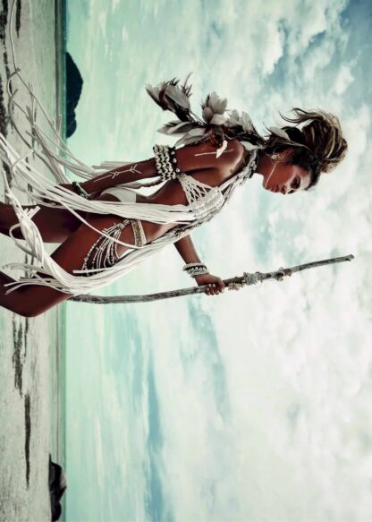 Warrior woman by the sea poster