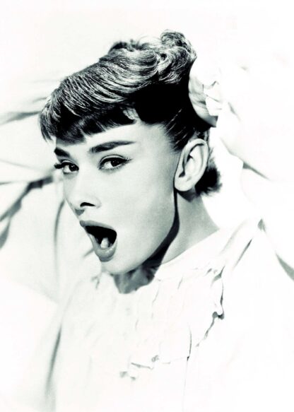 Audrey while yawning poster