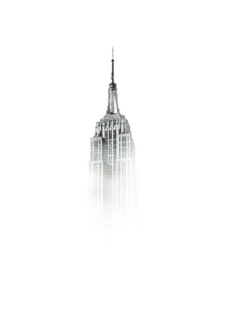Empire state bwuilding in cloud poster