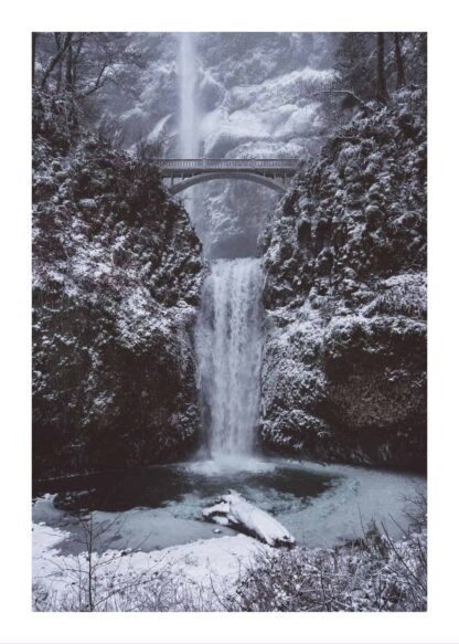 Winter waterfall poster