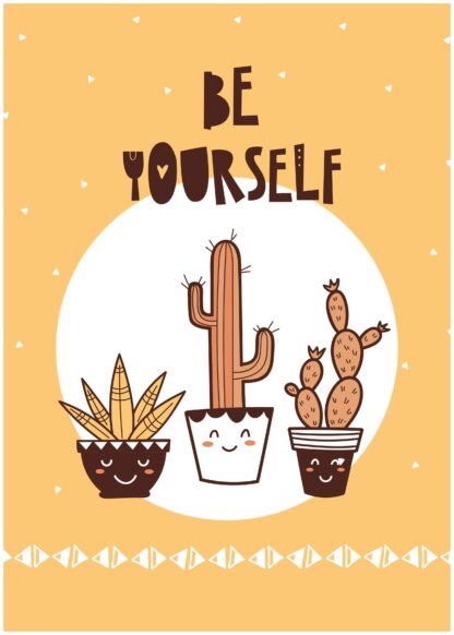 Be yourself cartoon poster