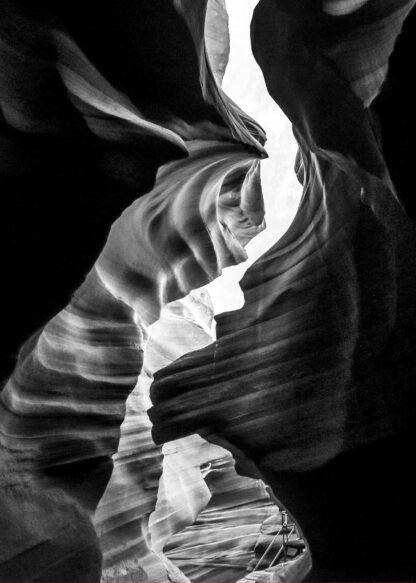 Canyon black and white abstract poster