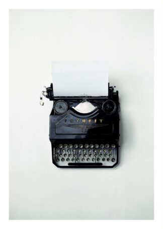 Ancient typewriter poster