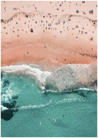 Beach from above poster